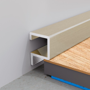 Rodapié minimalista titanio 11x11