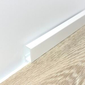 Rodapié minimalista blanco LED 25x12