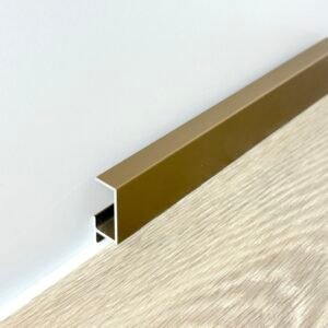 Rodapié minimalista bronce LED 25x12