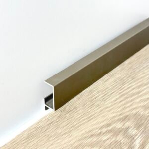 Rodapié minimalista titanio LED 25x12