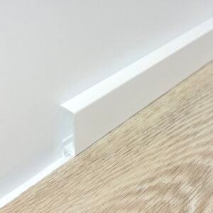 Rodapié minimalista blanco 30x10