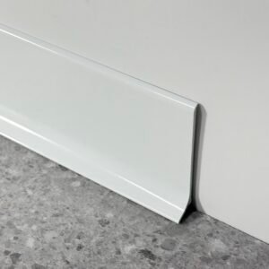 rodapié de aluminio blanco brillante