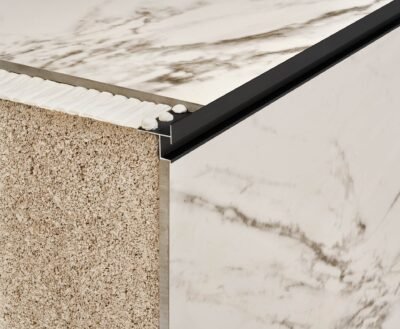 perfil para pedlaño con LED negro-mate