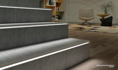 perfil para pedlaño con LED plata