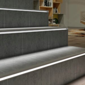 perfil para pedlaño con LED plata