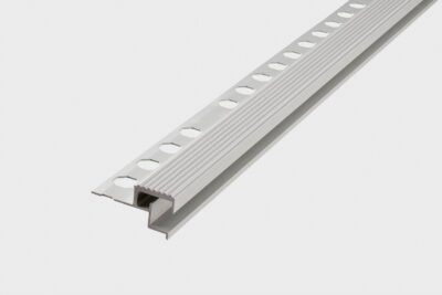 perfil para pedlaño con LED plata-mate.