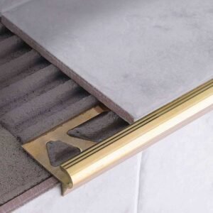 perfil para peldoño latón